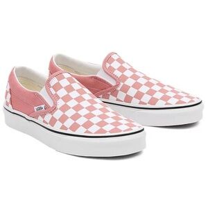 Vans Sneakers Pink and White Checkerboard Slip-Ons Size 13.0 NIB